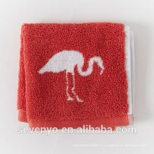 jacquard flamingo rouge chiffon de lavage de serviette de visage Soft FT -037